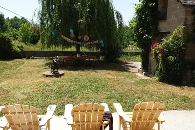 Jardin de l'établissement Les Biches, Maison Familiale jusqu'à 10 personnes