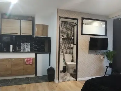 Salle de bains dans l'établissement Studio le Trésor d'amour