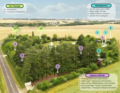 Plan de l'établissement Eco-lodge Ecoute la Vie