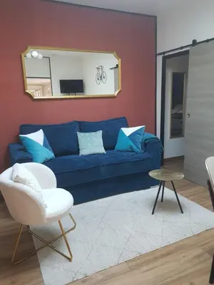 Coin salon dans l'établissement Maison cosy citadine
