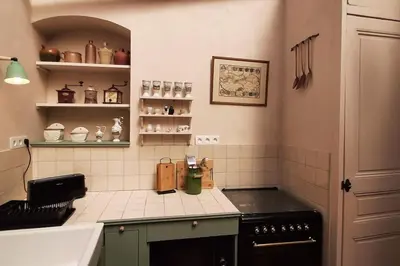 Cuisine ou kitchenette dans l'établissement La Bergerie d'Annie