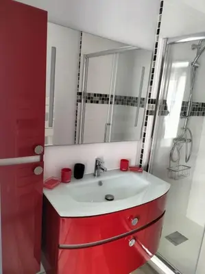 Salle de bains dans l'établissement Maison reposante