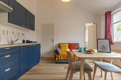 Cuisine ou kitchenette dans l'établissement Confort Modernité Centre Ville Parking Gratuit