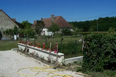 Jardin de l'établissement gite les beaudries