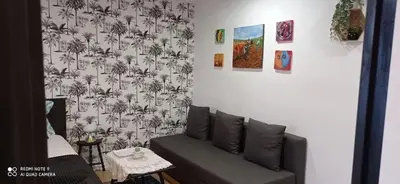 Coin salon dans l'établissement Studio confortable à Noyers-sur-Cher - 30 m² - Parking