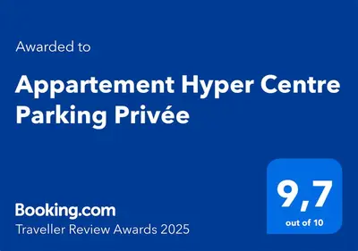 Certificat, récompense, panneau ou autre document affiché dans l'établissement Appartement Hyper Centre Parking Privée