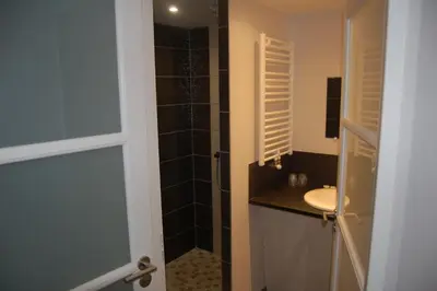 Cuisine ou kitchenette dans l'établissement Rocaminori Hôtel