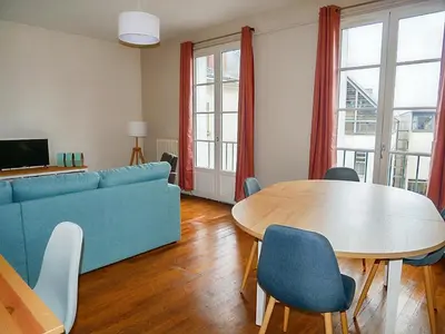 Coin salon dans l'établissement Élégant 60m2 lumineux en hypercentre de Blois
