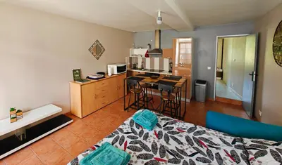 Cuisine ou kitchenette dans l'établissement Maison de plain-pied avec un grand jardin