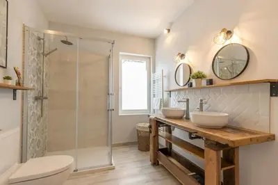 Salle de bains dans l'établissement La Petite Bastille - Maison - Cœur de Montrichard