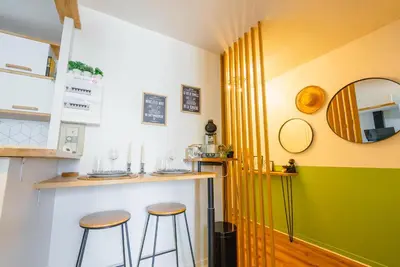Cuisine ou kitchenette dans l'établissement Tiaré