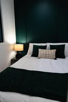 Un ou plusieurs lits dans un hébergement de l'établissement Studio élégant au coeur de Saumur - Tout à pied !