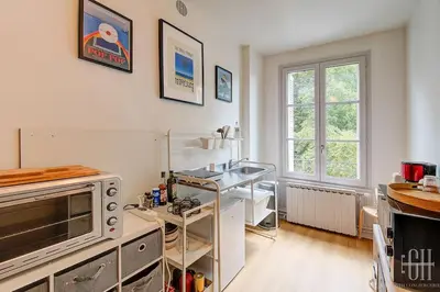 Cuisine ou kitchenette dans l'établissement L'Hoya - Quartier Prébendes