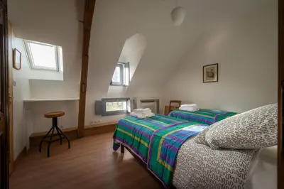 Un ou plusieurs lits dans un hébergement de l'établissement Closerie de La Salière, gîte de charme et chambres d'hôtes, châteaux de la Loire, zoo de Beauval