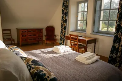 Un ou plusieurs lits dans un hébergement de l'établissement Closerie de La Salière, gîte de charme et chambres d'hôtes, châteaux de la Loire, zoo de Beauval