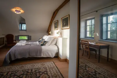 Un ou plusieurs lits dans un hébergement de l'établissement Closerie de La Salière, gîte de charme et chambres d'hôtes, châteaux de la Loire, zoo de Beauval