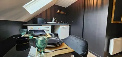 Cuisine ou kitchenette dans l'établissement Le Paille 3 - Studio chic cosy - HyperCentre - WIFI