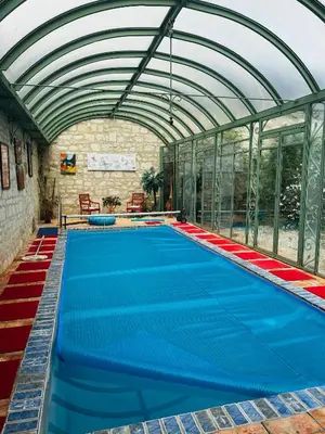 Piscine de l'établissement Château de la Thibaudière - Chambre des oiseaux ou située à proximité