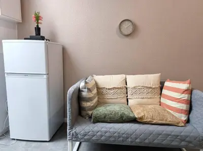 Cuisine ou kitchenette dans l'établissement Magnifique Studio Douillet