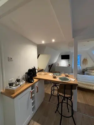 Cuisine ou kitchenette dans l'établissement Chez Léo - Rue de la Scellerie
