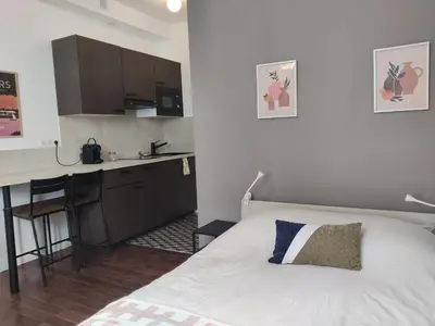 Plan de l'établissement Studio neuf, wifi, rack vélo