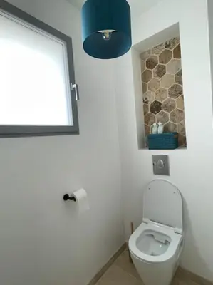 Salle de bains dans l'établissement La Villa Atea