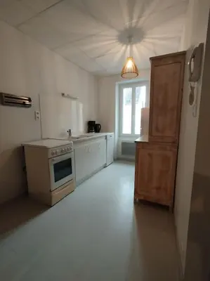Cuisine ou kitchenette dans l'établissement Appartement centre Descartes