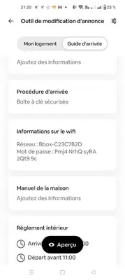 Plan de l'établissement Petit gîte Montbazon