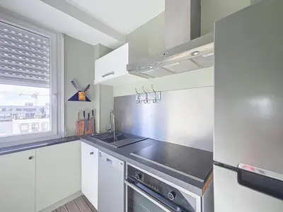 Cuisine ou kitchenette dans l'établissement La Petite Girafe - centre-ville - Wifi