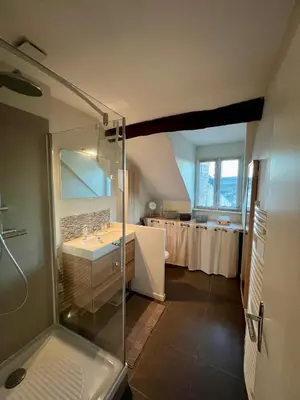 Un ou plusieurs lits dans un hébergement de l'établissement Appartement spacieux au cœur de Blois