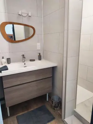 Salle de bains dans l'établissement Maison à 800 m du circuit des 24H du Mans