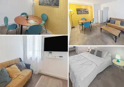 Coin salon dans l'établissement Moderne et Cosy au coeur de Tours