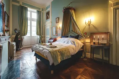 Un ou plusieurs lits dans un hébergement de l'établissement Hôtel particulier Hôtel Blancler