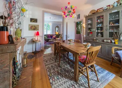 Coin salon dans l'établissement La Mancelle - Chambre d'hôtes