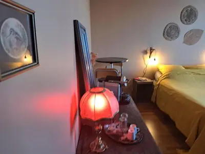 Un ou plusieurs lits dans un hébergement de l'établissement chambre cosy en centre ville avec accès indépendant