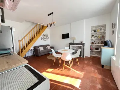 Télévision ou salle de divertissement dans l'établissement Gîte cosy tout confort - Le palmier