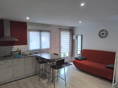 Cuisine ou kitchenette dans l'établissement Studio cosy