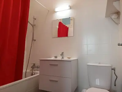Salle de bains dans l'établissement T2 au cœur des châteaux