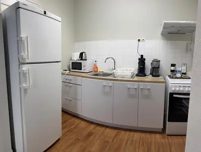Cuisine ou kitchenette dans l'établissement Escale 11