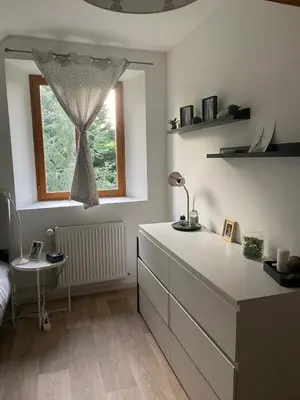 Cuisine ou kitchenette dans l'établissement Maison proche circuit le Mans