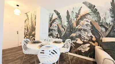 Coin salon dans l'établissement Appartement cosy, balcon et place privée