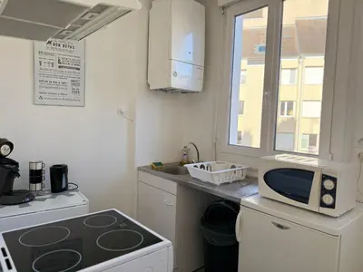 Cuisine ou kitchenette dans l'établissement Escale 41