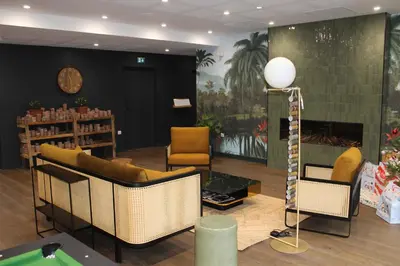 Coin salon dans l'établissement Résidence Montana Le Mans