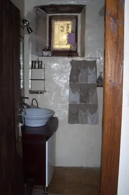 Salle de bains dans l'établissement Gîte de charme La Forge