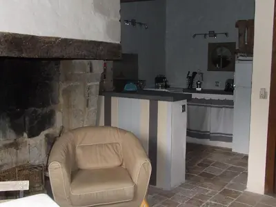 Cuisine ou kitchenette dans l'établissement Gîte de charme La Forge