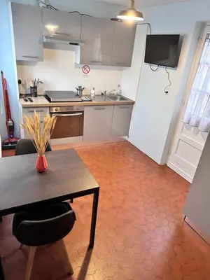 Cuisine ou kitchenette dans l'établissement Bugle