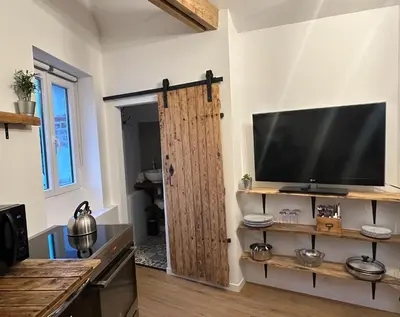 Cuisine ou kitchenette dans l'établissement Le Perchoir