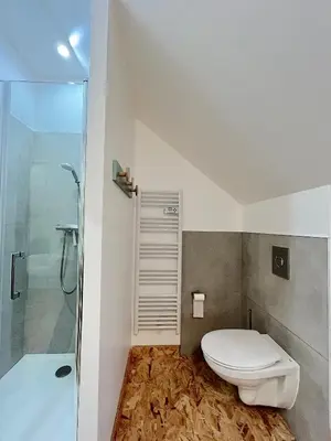 Salle de bains dans l'établissement Le cerisier