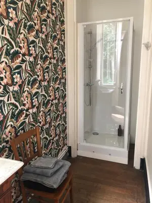 Salle de bains dans l'établissement Château de la Françoisière