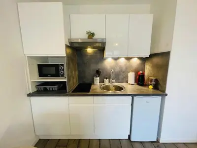 Cuisine ou kitchenette dans l'établissement Le Studio de Théa - Private Parking - 2 Guests
